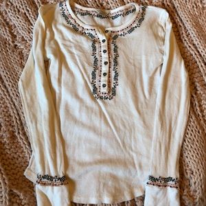 Lucky Brand embroidered long sleeve